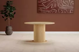 Venture Design Valgomojo stalas Reko Apvalus Natūralus MDF
