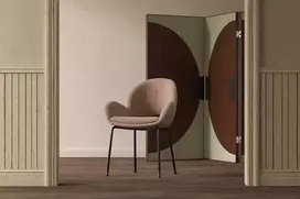 Venture Design Valgomojo kėdė Florensa 50x46x42 cm Ruda aksominė, komplektas 2 vnt