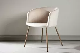Venture Design Valgomojo kėdė Berit 46x45x47 cm smėlio spalvos veliūro apmušalas