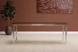 Venture Design Valgomojo stalas Cilo 210x95x75 cm Sidabrinis nerūdijančio plieno