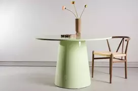 Venture Design Valgomojo stalas Lanzo 120 cm žalias MDF