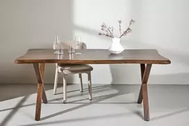 Venture Design Valgomojo stalas Fiona 180x90x75 cm riešutmedžio MDF