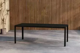 Venture Design Valgomojo stalas Giardini 200x90x72 cm Juodas Aliuminis