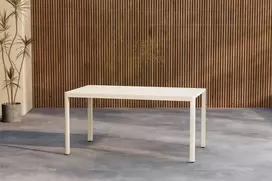 Venture Design Valgomojo stalas Giardini 150x85x72 cm Smėlio spalvos Aliuminis