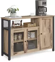 Songmics Laikymo spintelė 110x33x75 cm Ruda ir Juoda Plienas ir Stiklas