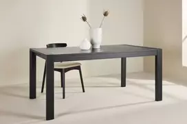 Venture Design Valgomojo stalas su slankikliu 250x95x75 cm Juodasis ąžuolas