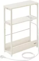 Songmics Šoninis staliukas 45x18x58 cm Kremiškai baltas Plienas