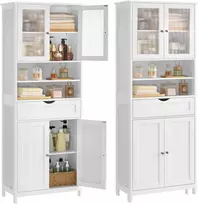 Songmics Sandėliavimo spintelė 60x30x170 cm Balta MDF