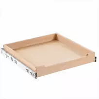 Ištraukiamas medinis spintelės organizatorius virtuvei ir voniai, švelnaus uždarymo stumdomas stalčius, 508x533x76 mm, apkrova iki 27 kg, beržo mediena