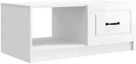 Kavos staliukas Itin blizgi balta 90 x 50 x 37 cm