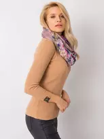 Skarelė tamsiai rožinė su gėlėmis kasdienai Art of Polo