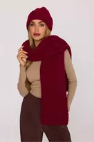 Bordo spalvos megztas šalikas Moe