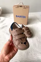 Vaikiški barefoot batai su meškučio aplikacija smėlio spalvos Bartek
