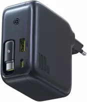 Baseus EnerCore CJ11 100W su portami USB-A oraz USB-C i ze zwijanym kablem USB-C - juoda
