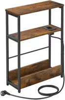 Songmics Šoninis staliukas 45x18x58 cm Rudas Plienas