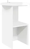 Šoninis stalas Itin blizgi balta Ø 39,5 x 55 cm