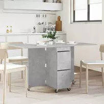 Valgomojo stalas 140 x 80 x 77 cm Apdirbta mediena Betono pilka