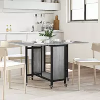 Sulankstomas valgomojo stalas su ratukais 130 x 80 x 76,5 cm