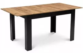 Leobert Stačiakampis išskleidžiamas stalas 120-160x80 cm virtuvei-valgomajam 4-6 asmenims, ąžuolo medienos