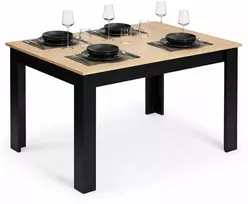 Stačiakampis virtuvės-valgomojo stalas 4 asmenims, 120x80 cm, Sonoma ąžuolas, ModernHome