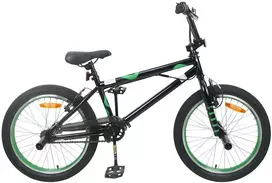 BMX Dviratis 20 Colių skirta vyresniems nei 9 metų Juoda