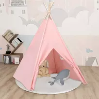Vaikiška tipi palapinė, rožinė, 120x120x150cm, persiko oda