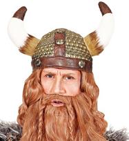 leather look "VIKING HELMET WITH FUR"
