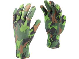 Darbo pirštinės trikotažinės Flo Military 74113, suaugusiems, žalia sp., 8