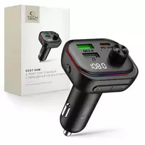 Tech-Protect CC07 3-PORT CAR CHARGER PD 54W + TRANSMITER FM BLUETOOTH BLACK