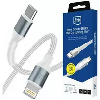 3MK Hyper Cable N-SERIES USB-C to Lightning Cable 2m 9V/3A 27W White