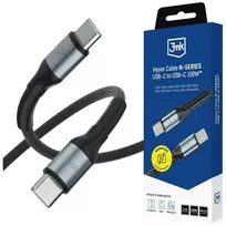 3MK Hyper Cable N-SERIES USB-C to USB-C Cable 3m 20V/5A 100W Black**