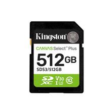 Kingston Canvas Select Plus | 512GB | SD | Flash memory class Class 10, UHS-I, U1/U3, Video Class 10/30