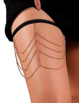 SuperLove Body Jewel Garter with Gold Chains 81366 Black