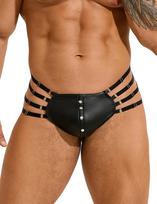 SuperLove Adjustable Elastic Bands Men Thong 280 Black L