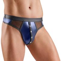 Svenjoyment Elegant Shimmering Wetlook Thong 2111780 Dark Blue XXL