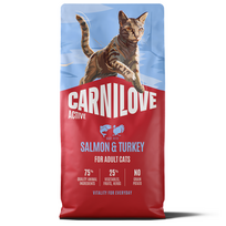 CARNILOVE ACTIVE Cat Salmon & Turkey sausas pašaras katėms, Svoris 2 kg