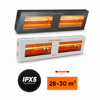 Halogeniniai infraraudonųjų spindulių šildytuvai VARMA 400/2,V400/2-40X5FM, 4000 W, pilkas