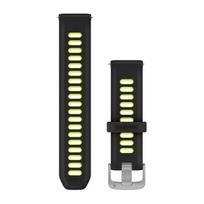 Greitai atsegama Garmin 20mm silikoninė apyrankė, juodos/geltonos spalvos