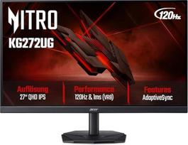 "Acer Nitro KG272U G" 27 colių (69 cm ekranas) WQHD, IPS, 120 Hz, 1 ms (VRB), DP 1.2, 2xHDMI 2.0, "AdaptiveSync