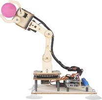 "Adeept" 5-DOF roboto rankos rinkinys, suderinamas su "Arduino IDE", programuojamas STEM edukacinis 5 ašių robotas su OLED ekranu, programuojamas "pasidaryk pats" robotų modelis, PDF vadovėlis (mediena)