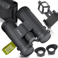 "Adler Focus" 10 x 42 žiūronai suaugusiesiems, "Eagle Eye" technologija, 18 mm HD akių skydelis, BAK4+FMC, lauko rinktuvas, skirti nešiojantiems akinius, kelionėms, žygiams, medžioklei, puikiai tinka nešiojantiems akinius