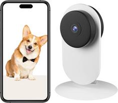 "AGSHOME WiFi" išmanioji vaizdo apsaugos kamera su HD vaizdo 1080P judesio aptikimo funkcija Dvipusis garsas Lengvas montavimas ir veikia su signalizacija