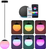 "Aigostar" išmanioji pakabinama LED "Bluetooth" lempa, suderinama su "Alexa", dviejų zonų spalvų valdymas, 8 W 800 LM, 2700 K - 6500 K reguliuojamas apšvietimas, modernus juodas pakabinamas šviestuvas