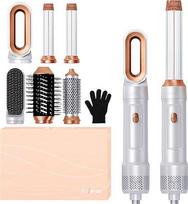 "Airstyler" karšto oro šepetys "Pro", 6 in 1 plaukų stiliatoriaus rinkinys, plaukų stiliatorius "Ion Hair Styler" plaukų džiovintuvo šepetys su 30 mm karšto oro garbanojimo žnyplėmis, plaukų stiliatorius 1000 W plaukų džiovintuvas, apimties džiovinimas, t