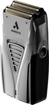 "Andis 17240 TS-1 Pro-Foil" ličio jonų kabelio / baterijos skustuvas su itin minkštais titano peiliukais, skirtas kruopščiam ir švelniam skutimuisi - vandeniui atsparus dvigubos įtampos skustuvas su įkrovikliu - pilkas