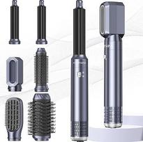 "Atopskins Pro Air Styler 6 in 1 Airbrush Hair Styler" plaukų stiliatorius su apvaliu šepečiu, šilto oro šepečiu, plaukų džiovintuvo šepečiu, plaukų džiovintuvu, oro kuleriu, plaukų stiliatoriumi Airstyler visų tipų plaukams, džiovinimui, tiesinimui, garb