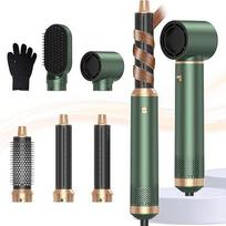 "Atopskins Airbrush" plaukų stiliatorius "5 in 1" plaukų stiliatorius "Air Styler" su šilto oro šepečiu, džiovintuvo šepečiu, plaukų džiovintuvo garbanojimo žnyplėmis, oro stiliatoriumi, skirtu stiliui formuoti, apimčiai didinti, garbanoti ir tiesinti