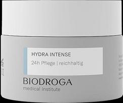 "Biodroga Hydra Intense Rich 24-Hour Care" 50 ml - Veido priežiūros kremas su hialurono drėkinamuoju veido kremu "Moisture Boost