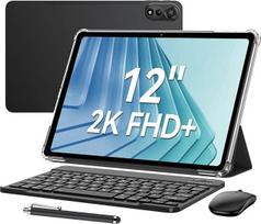 "Blackview" 12 colių planšetinis kompiuteris su klaviatūra ir rašikliu, 2K FHD+ didelis ekranas, "Android 15" planšetinis kompiuteris su SIM 4G, 18GB RAM + 256GB ROM, "Gemini AI 3.0", 9000 mAh, 16 MP, apsauga nuo akių / veido aptikimas / "WideVine L1