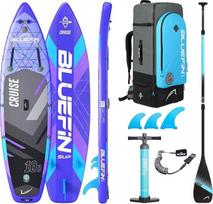 "Bluefin Cruise 10'8" pripučiama irklentė, SUP lenta suaugusiesiems, "Bluefin Cruise 10'8" SUP, nešiojama ir saugi keliaujant, irklenčių paketas, įskaitant irklenčių priedus